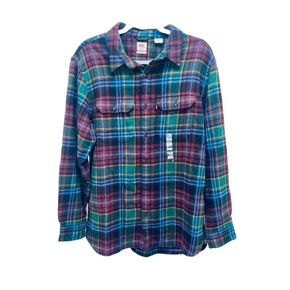 Levi's Men’s Plaid Shirt flannel Multicolor Tab Long Sleeves Soft Size S - Picture 3 of 8